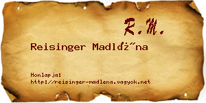 Reisinger Madléna névjegykártya