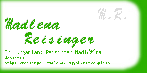 madlena reisinger business card